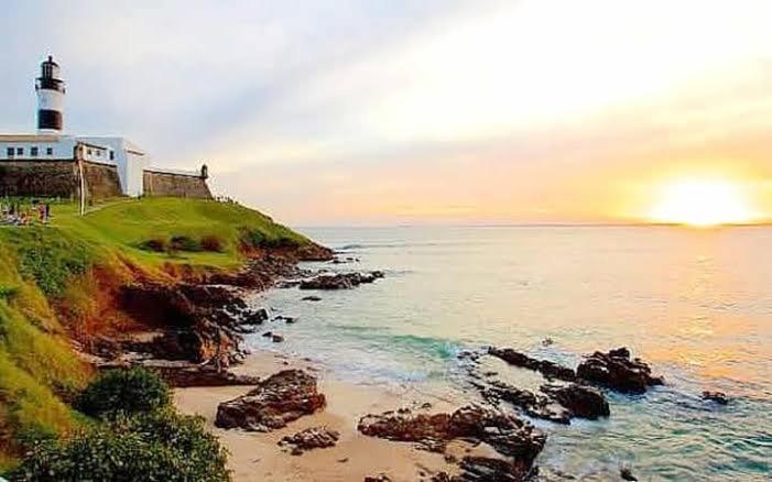 Ferienwohnung Smart Farol Da Barra - Vista Mar Com Varanda Arejada Salvador da Bahia Exterior foto